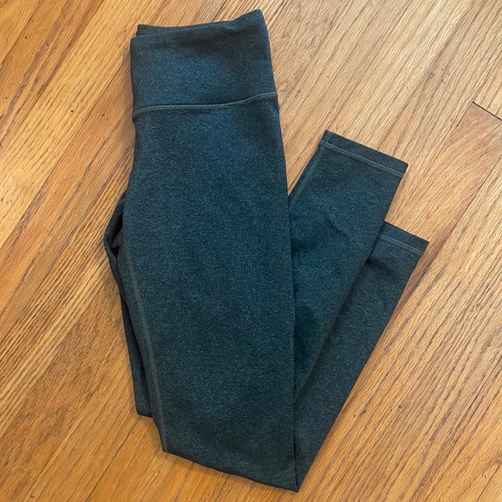 prAna Heathered Dark Green Leggings